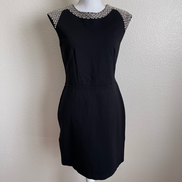 Dolce & Gabbana beaded little black dress crystals embroidered stretch tailored - Picture 1 of 14
